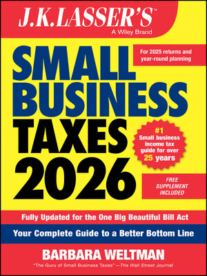 cover image of J.K. Lasser's Small Business Taxes 2026